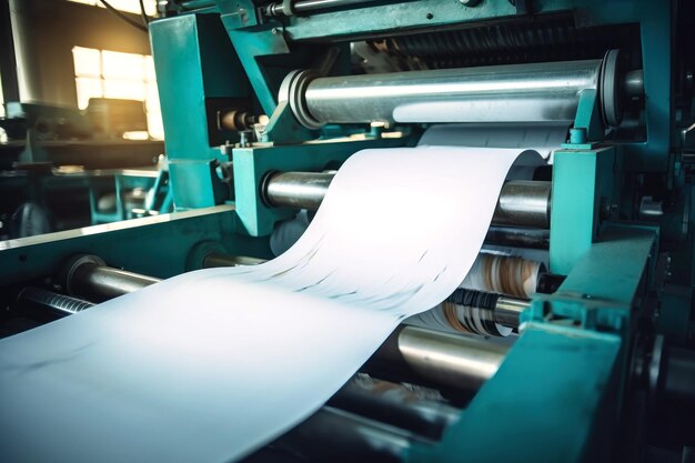 Máquina de produção de papel Potente equipamento moderno para a produção de papel revestido Indústria de papel