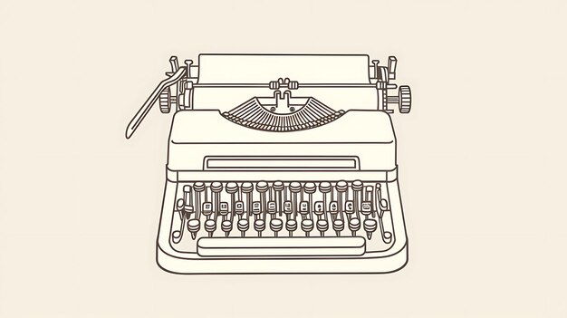 Una máquina de escribir antigua con un diseño retro