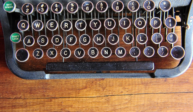 Máquina de escribir de época tipo viejo retro