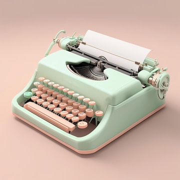 Máquina De Escribir De época De Mediados De Siglo Con Fondo Rosa. Teclado  Retro. 1.ª Ai Stock de ilustración - Ilustración de retro, siglo: 272402601