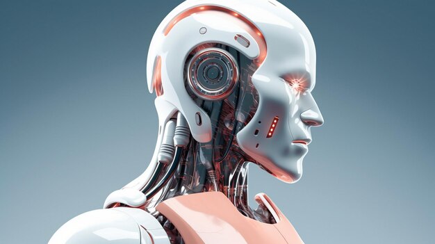 Máquina humanoide com inteligência artificial
