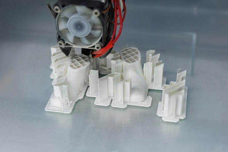 Foto máquina de impresión tridimensionalimpresora 3d el proceso de creación de piezas.