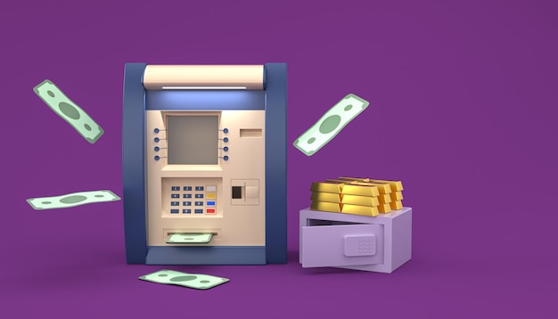 máquina de pago automático 3d