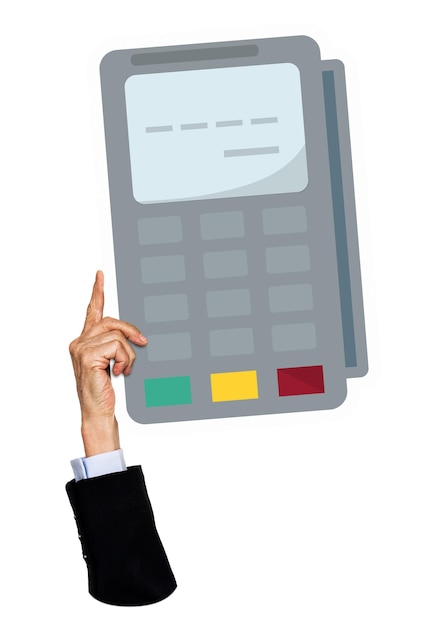 Máquina de tarjetas de crédito pegatina png fondo transparente