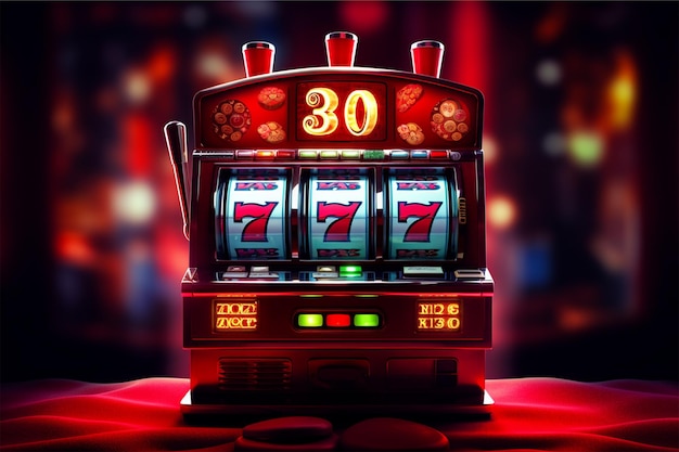 máquina tragamonedas de casino con fichas y monedas