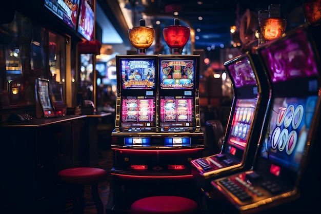 Maquina tragaperras Slot en un casino elegante