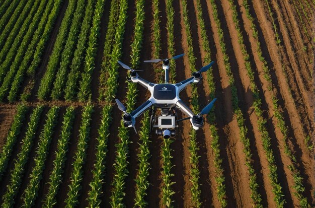 Foto máquinas agrícolas a trabalhar no campo