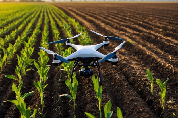 Máquinas agrícolas a trabalhar no campo