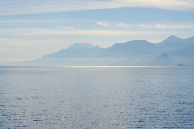 Mar azul y cielo azul