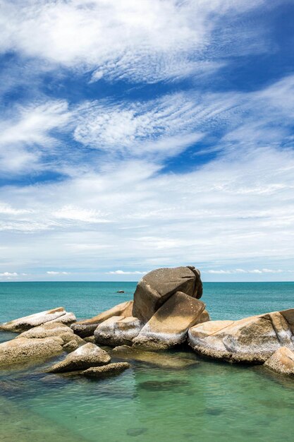 Mar azul y cielo azul