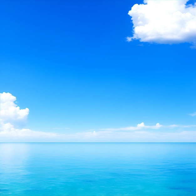 Foto el mar azul y el cielo azul.