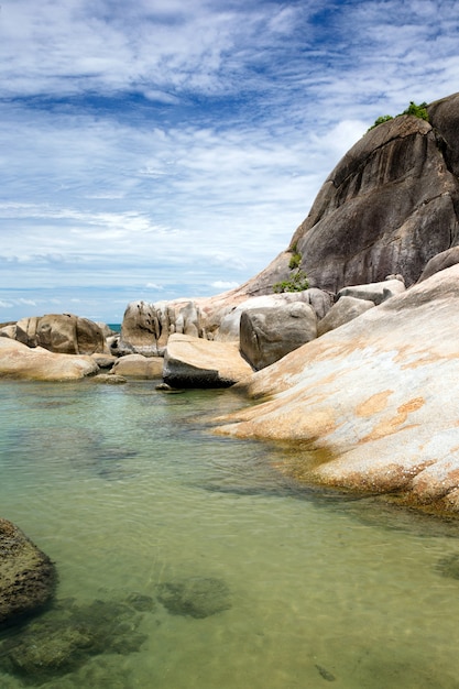 Mar azul e céu azul