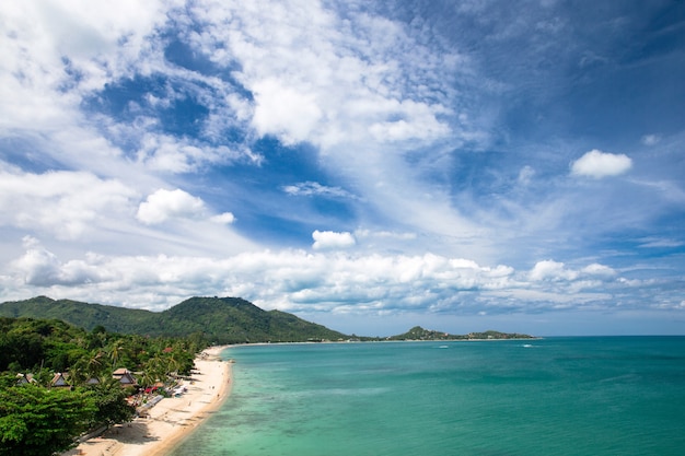 Mar azul e céu azul