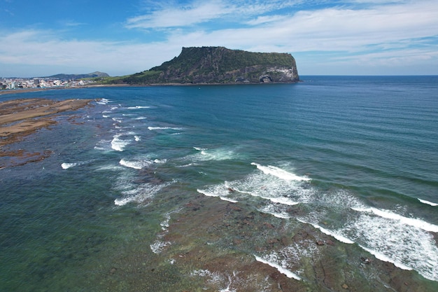 Mar bonito em vários fusos horários da ilha de Jeju, Coreia do Sul