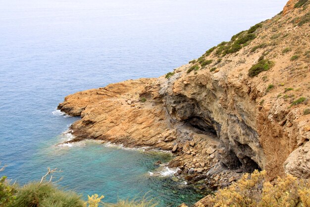 Mar de bela paisagem grega