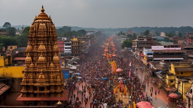 Mar humanidad nanjangud rathotsava mysore imagen Ai generado arte