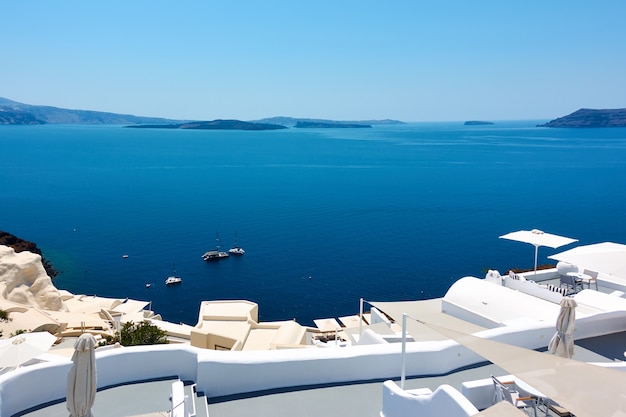 Mar na Grécia. Ilha de santorini