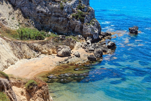 Mar playa cerca de Rocca di San Nicola Agrigento Sicilia Italia