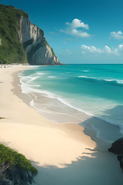 Foto un mar con una playa