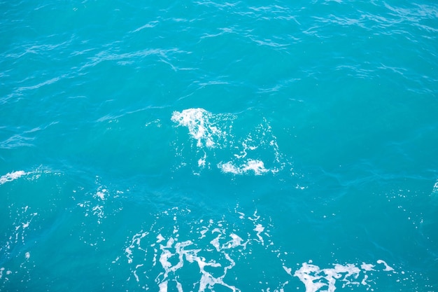 Mar profundo Superfície do Mar Azul com ondas vista de cima