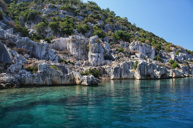 Mar y rocas en Turquía