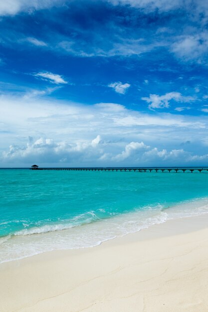 Mar tropical y cielo azul