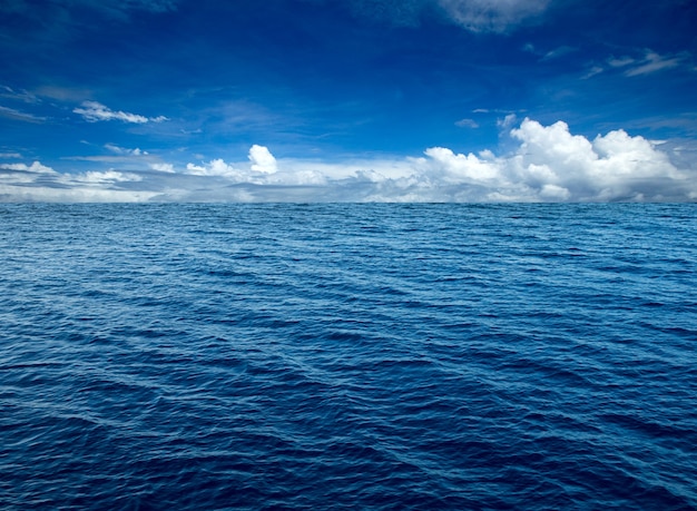 Mar tropical. olas del mar azul