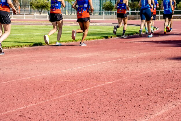 Marathonläuferbeine laufen weiter