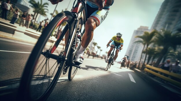 Maratona de ciclismo de ação Generative AI