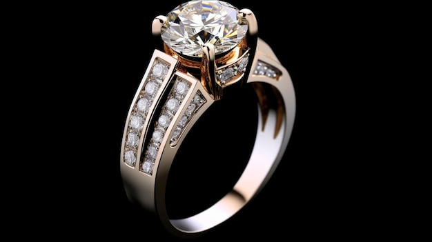 maravilhoso anel de diamante UHD 8k generativo ai