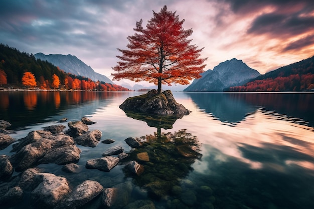 maravilhoso fundo de 8k com montanhas e paisagens