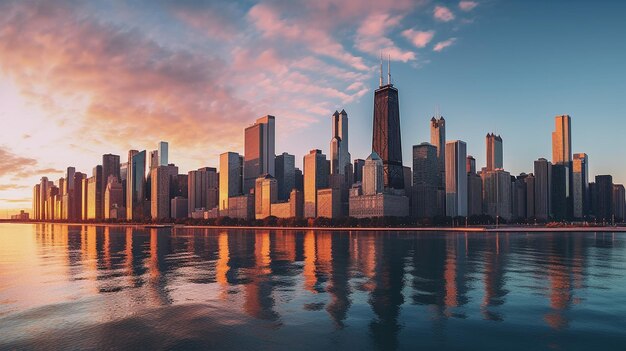 Foto la maravilla urbana de chicago