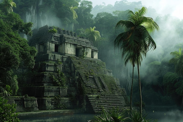 Maravillas de la antigua civilización maya y arquitectura hipnotizante en el corazón de la jungla un viaje visual a través de la mística de la herencia precolombina y ruinas monumentales