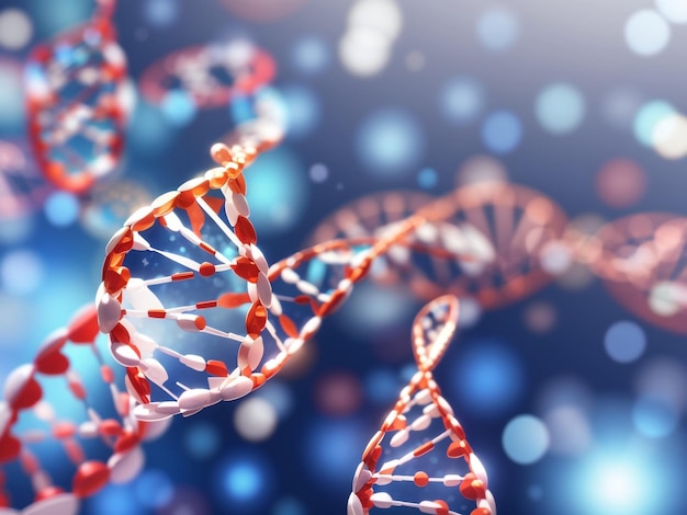 Las maravillas científicas las moléculas de ADN antecedentes plantilla de stock