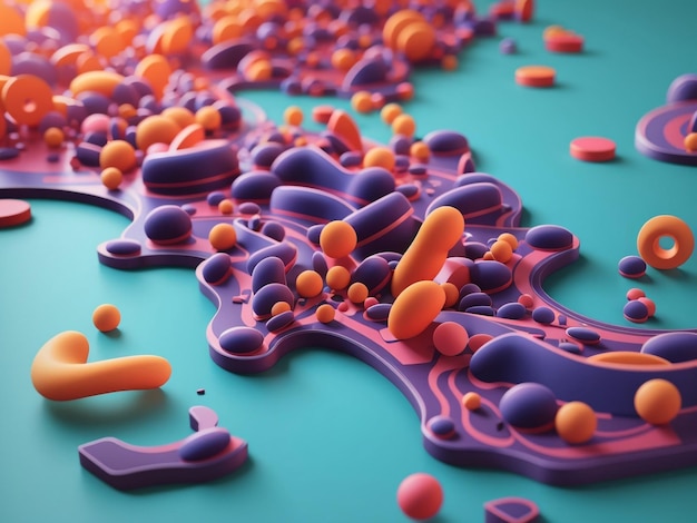 Foto maravillas microscópicas ilustración en 3d de una bacteria