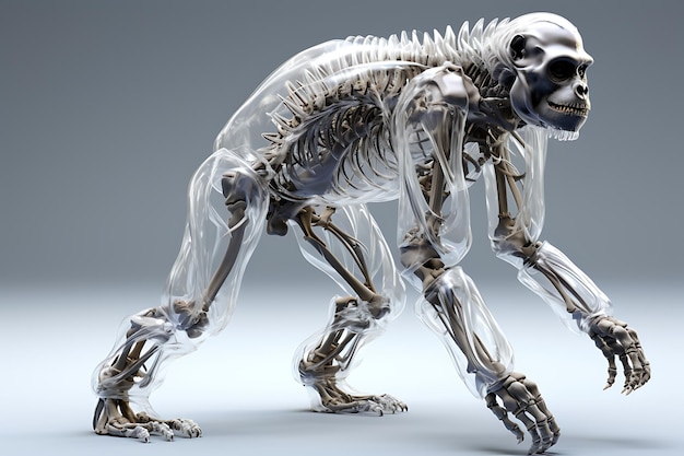 Maravillas primordiales que exploran las complejidades de la anatomía del gorila a través de un modelo