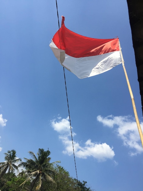 Maravillosa bandera del país indonesio