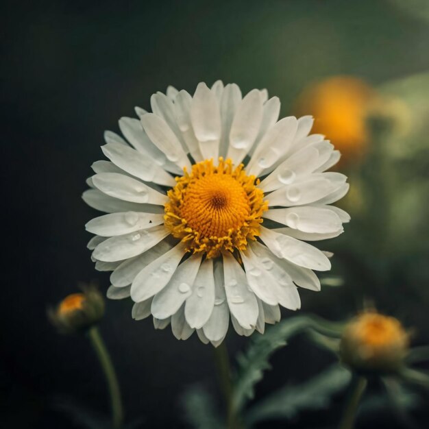 La maravillosa flor de margarita blanca