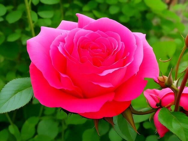 una maravillosa rosa rosada