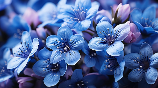 maravillosas flores azules de lobelia photo