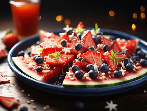 Maravilloso concepto de comida para el 4 de julio.