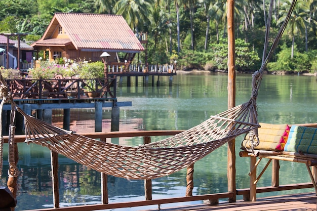 Foto maravilloso lugar para relajarse en la isla koh chang tailandia