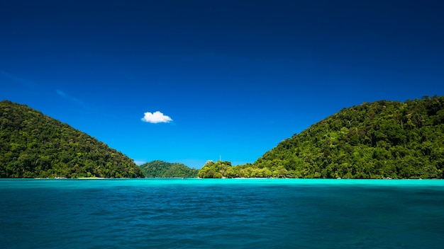 Foto maravilloso mar turquesa en el mar de andaman