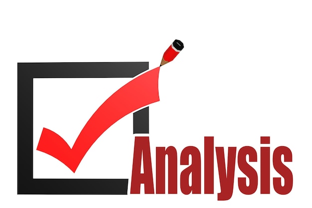 Marca de verificação com palavra de análise