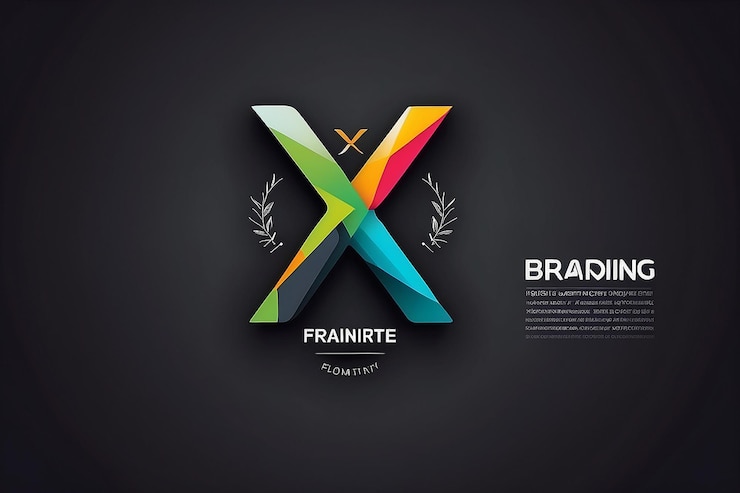 Foto marca de identidad corporativa x plantilla de diseño vectorial de logotipo