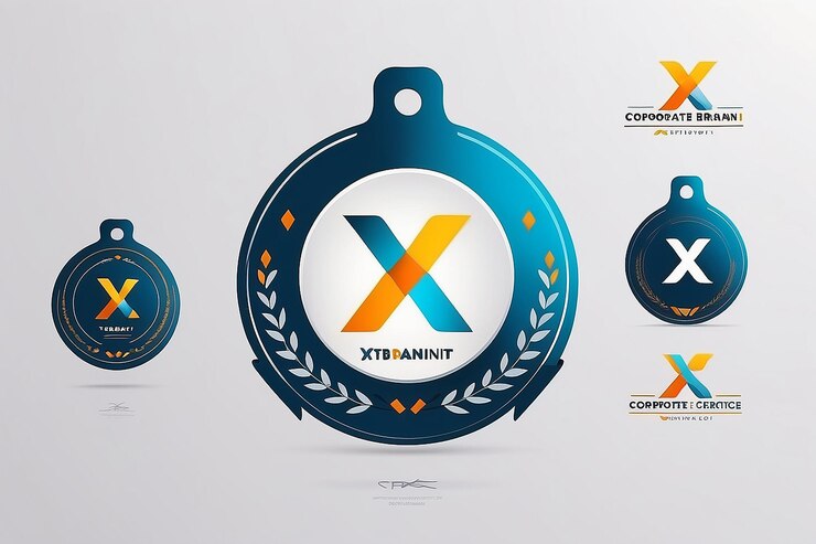 Foto marca de identidad corporativa x plantilla de diseño vectorial de logotipo