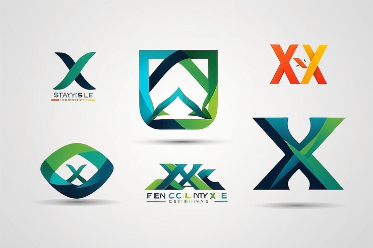 Foto marca de identidad corporativa x plantilla de diseño vectorial de logotipo