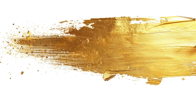 Foto marca de pincel de aluminio dorado brillante y metálico para pinturas de arte y artesanía