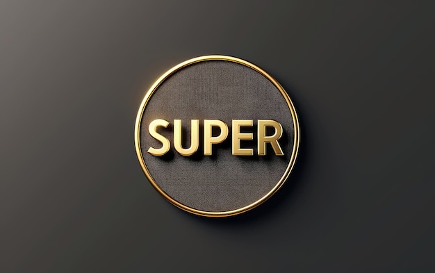 Marca superior logotipo elegante e elegante palavra de texto Super design tipografia moderna e gráfico ousado