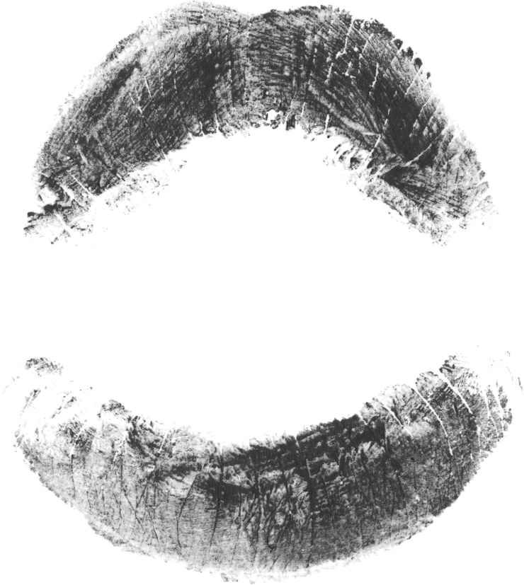 Foto marcas de beso impresas